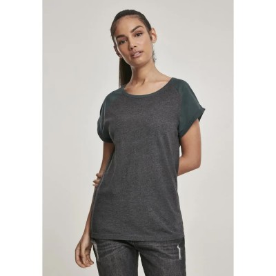 тениска,дамски,тениски,urban,classics,raglan,contract,short,sleeve,t,shirt,brown,green,(brown)