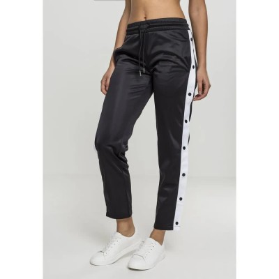 панталони,дамски,панталони,urban,classics,button,up,pants,black,white,black,(black)