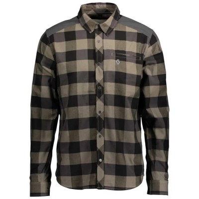 карирана,риза,мъжки,ризи,scott,check,ft,long,sleeve,shirt,green,(dust,beige,dark,grey)