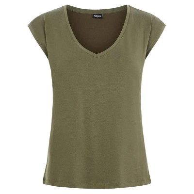 тениска,дамски,тениски,pieces,kamala,short,sleeve,v,neck,t,shirt,purple,(grape,leaf)