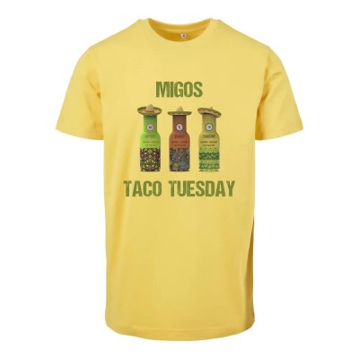 тениска,мъжки,тениски,mister,tee,migos,tuesday,taco,t,shirt,yellow,(yellow,violet)