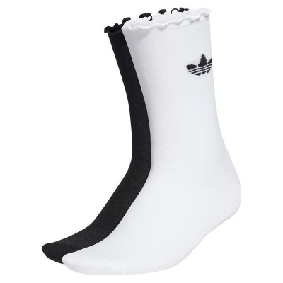 чорапи,дамски,чорапи,adidas,originals,ruffle,crew,socks,2,pairs,white,black,(white,black)