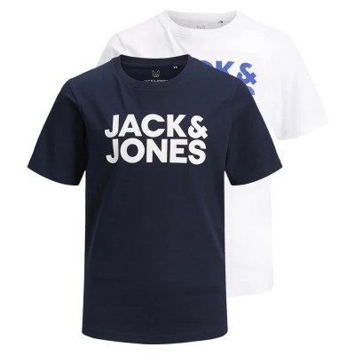 тениска,детски,тениски,jack,&,jones,corp,logo,short,sleeve,t,shirt,2,units,navy,blazer,pack,navy,blazer,large,print,white,large,print,(multicolor)