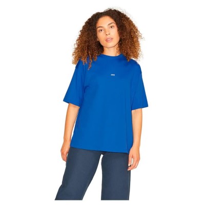 тениска,дамски,тениски,jack,&,jones,andrea,loose,every,logo,jjxx,short,sleeve,t,shirt,blue,iolite,print,white,logo,(blue)
