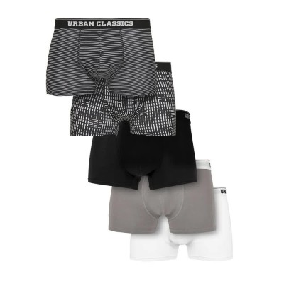 боксерки,мъжко,бельо,urban,classics,set,of,5,s,organic,boxers,black,white,gray,(black)