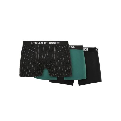 боксерки,мъжко,бельо,urban,classics,set,of,3,s,organic,boxers,black,(black,green)