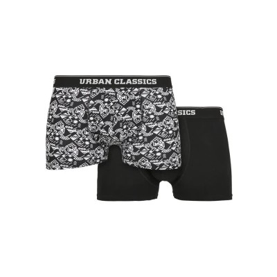 боксерки,мъжко,бельо,urban,classics,set,of,2,s,organic,boxers,black,(black)