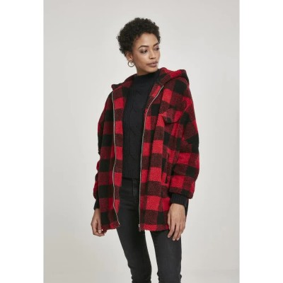 яке,дамски,якета,и,палта,urban,classics,hooded,check,jacket,red,(red,flash,black)
