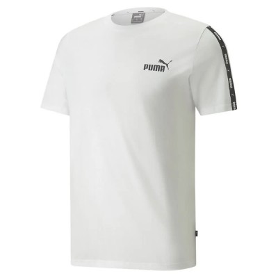 тениска,мъжки,тениски,puma,ess+,tape,short,sleeve,t,shirt,puma,white,(white)