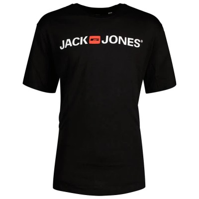 тениска,мъжки,тениски,jack,&,jones,large,size,corp,logo,t,shirt,black