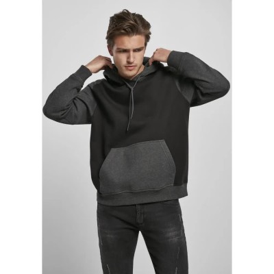 суичър,мъжки,пуловери,urban,classics,2,tone,fake,raglan,hoodie,black,(black,dark,brown)