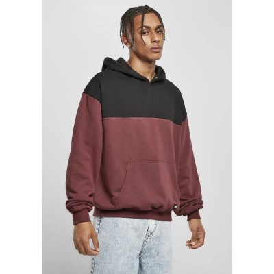 суичър,мъжки,пуловери,urban,classics,upper,block,hoodie,red,(bordeaux,black)