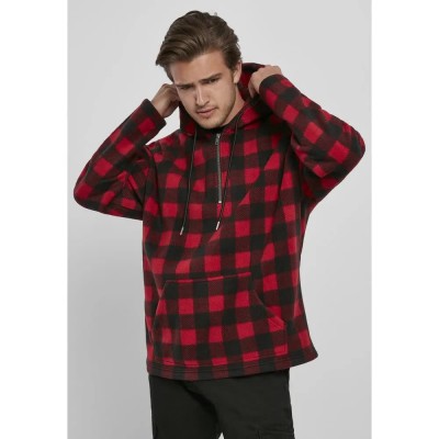 поларена,блуза,мъжки,пуловери,urban,classics,patterned,polar,fleece,half,zip,sweatshirt,red,(red)