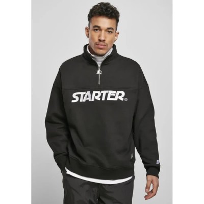 блуза,мъжки,пуловери,starter,black,label,starter,heavy,color,block,troyer,sweatshirt,black,(black)
