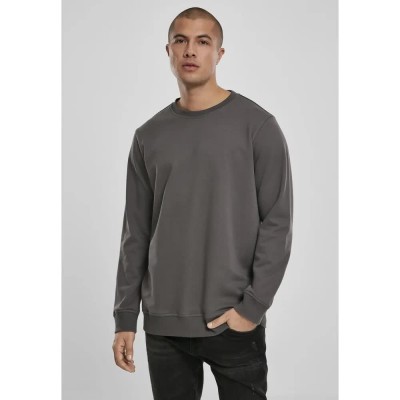 блуза,мъжки,пуловери,urban,classics,basic,terry,crew,sweatshirt,black,anthracite