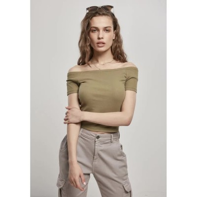 тениска,дамски,тениски,urban,classics,Épaule,nue,short,sleeve,t,shirt,green,(green,khaki)