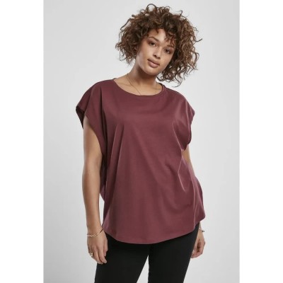 тениска,дамски,тениски,urban,classics,basic,shaped,big,short,sleeve,t,shirt,bordeaux,(red)