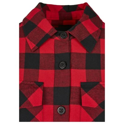 дамски,блузи,дамски,ризи,urban,classics,flannel,lace,up,shirt,black,red,(black)