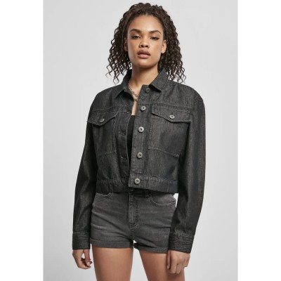 яке,дамски,якета,и,палта,urban,classics,short,oversized,denim,jacket,grey,(dark,gray)