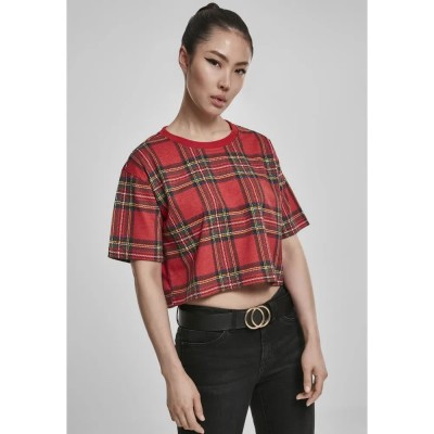 тениска,дамски,тениски,urban,classics,tartan,oversized,t,shirt,red,(red,black)