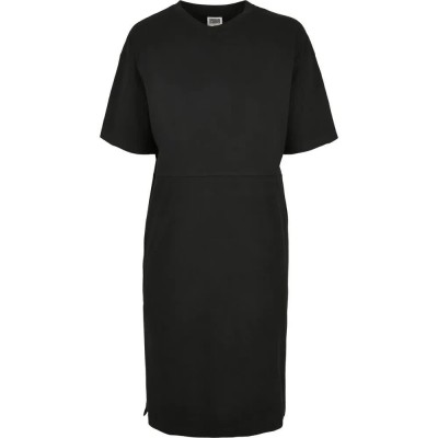 тениска,дамски,тениски,urban,classics,dress,organic,oversized,slit,short,sleeve,t,shirt,black,(black)