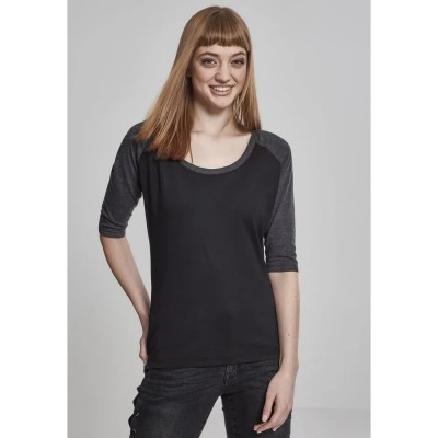 тениска,дамски,тениски,urban,classics,raglan,big,long,sleeve,t,shirt,black,dark,brown,(black)