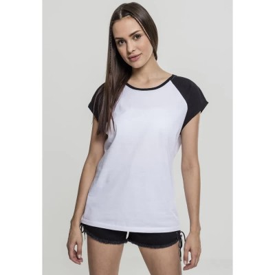 тениска,дамски,тениски,urban,classics,raglan,contract,short,sleeve,t,shirt,white,black,(white)