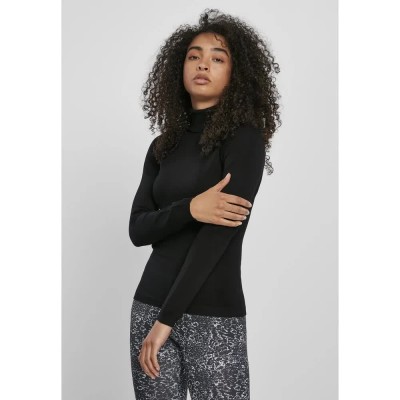 тениска,дамски,тениски,urban,classics,basic,long,sleeve,high,neck,t,shirt,black,(black)