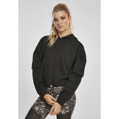 блуза,дамски,блузи,urban,classics,short,worker,sweatshirt,black