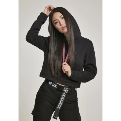 блуза,дамски,блузи,urban,classics,drawtring,contract,sweatshirt,black