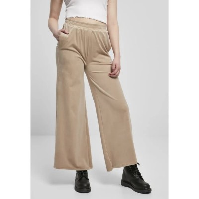 панталони,дамски,панталони,urban,classics,high,waist,straight,velvet,pants,beige,(beige)