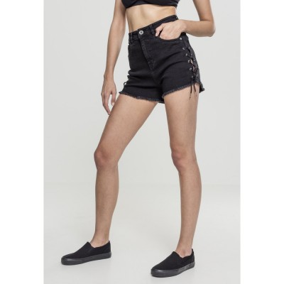 къси,панталони,дамски,панталони,urban,classics,waist,denim,lace,up,shorts,black