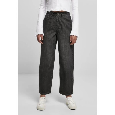 дънки,дамски,панталони,urban,classics,cropped,high,waist,jeans,black,(black)