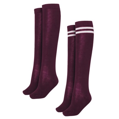 чорапи,дамски,чорапи,urban,classics,college,socks,2,pairs,bordeaux,(red)