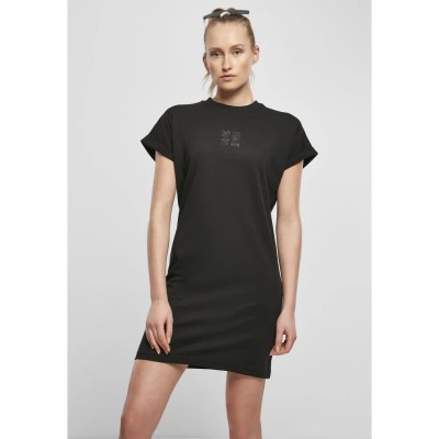 тениска,дамски,поли,и,рокли,urban,classics,cut,on,sleeve,printed,big,t,shirt,dress,black,(black,black)