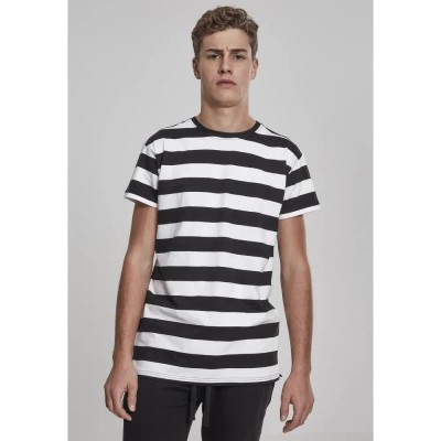 тениска,мъжки,тениски,urban,classics,urban,classic,blo,stripe,t,shirt,black,(black,white)