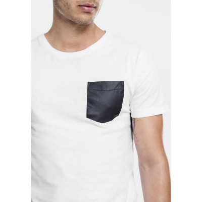 тениска,мъжки,тениски,urban,classics,leather,imitation,pocket,t,shirt,white,black,(white)