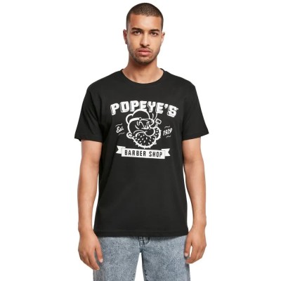 тениска,мъжки,тениски,дамски,тениски,mc,clothes,popeye,barber,shop,short,sleeve,t,shirt,black,(black)