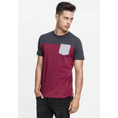 тениска,мъжки,тениски,urban,classics,3,tone,pocket,t,shirt,bordeaux,white,gray,(red)