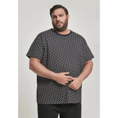 тениска,мъжки,тениски,urban,classics,urban,classic,allover,logo,big,t,shirt,black,(black)