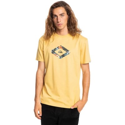 тениска,мъжки,тениски,quiksilver,let,it,ride,short,sleeve,t,shirt,yellow,(rattan)