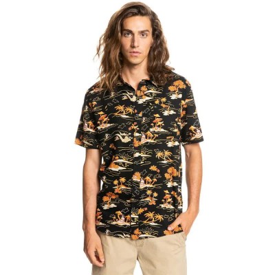 риза,с,къс,ръкав,мъжки,ризи,quiksilver,simple,days,visco,short,sleeve,shirt,black