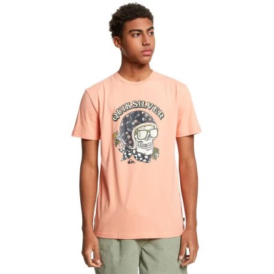 тениска,мъжки,тениски,quiksilver,skull,trooper,short,sleeve,t,shirt,peach,pink,(pink)