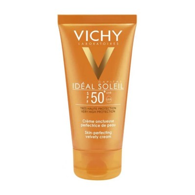 козметика,за,защита,от,слънце,vichy,capital,idéal,soleil,skin,perfecting,spf,50+,velvety,cream,orange