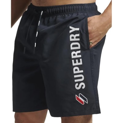 бански,гащета,мъжки,бански,костюми,superdry,code,applque,19inch,swimming,shorts,deep,navy,(black)