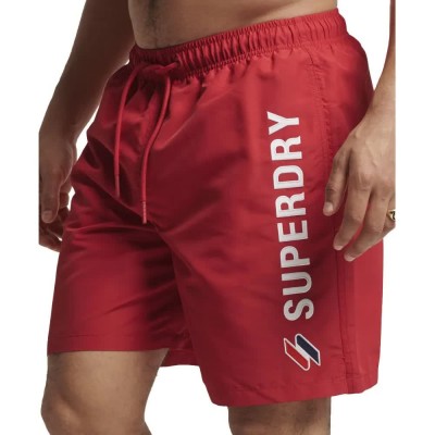 бански,гащета,мъжки,бански,костюми,superdry,code,applque,19inch,swimming,shorts,risk,red,(red)