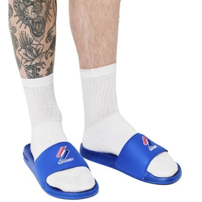 мъжки,джапанки,и,чехли,superdry,code,essential,pool,slides,royal,(blue)