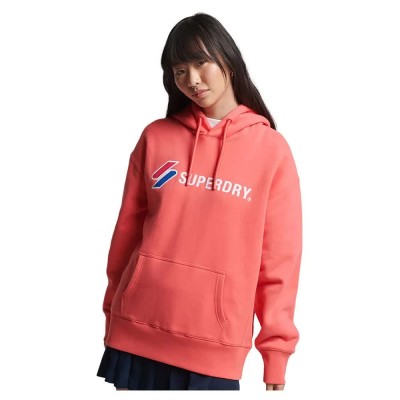 суичър,дамски,блузи,superdry,code,sl,applique,os,hoodie,orange