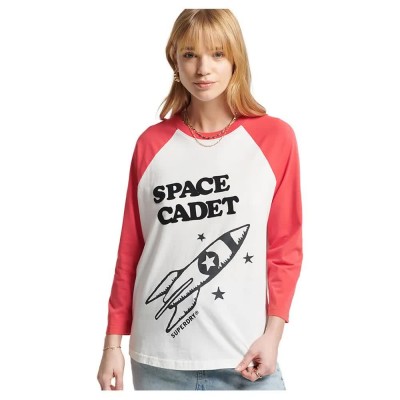 тениска,дамски,тениски,superdry,vintage,surf,ranchero,3,4,sleeve,t,shirt,white,(off,white)