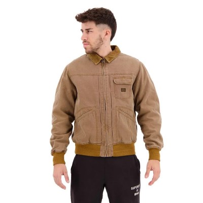 яке,мъжки,якета,superdry,vintage,worker,bomber,jacket,denim,co,tobacco,(brown)